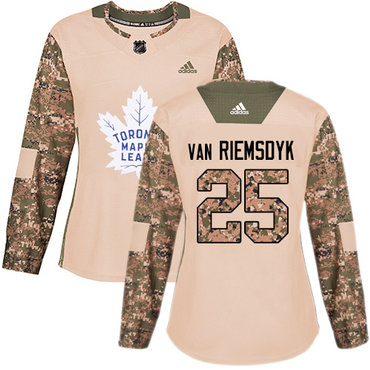 Adidas Maple Leafs #25 James Van Riemsdyk Camo Authentic 2017 Veterans Day Women's Stitched NHL Jersey