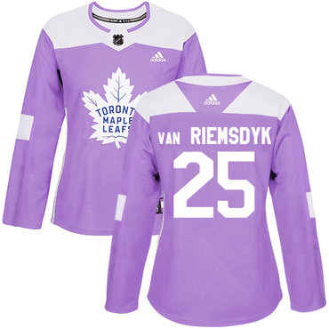 Adidas Maple Leafs #25 James Van Riemsdyk Purple Authentic Fights Cancer Women's Stitched NHL Jersey