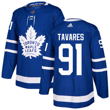 Adidas Maple Leafs #91 John Tavares Blue Home Authentic Stitched Youth NHL Jersey