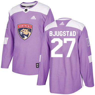 Adidas Panthers #27 Nick Bjugstad Purple Authentic Fights Cancer Stitched NHL Jersey