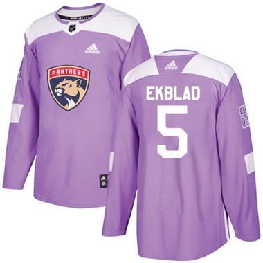 Adidas Panthers #5 Aaron Ekblad Purple Authentic Fights Cancer Stitched NHL Jersey