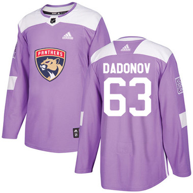Adidas Panthers #63 Evgenii Dadonov Purple Authentic Fights Cancer Stitched NHL Jersey