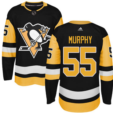 Adidas Penguins #55 Larry Murphy Black Alternate Authentic Stitched NHL Jersey