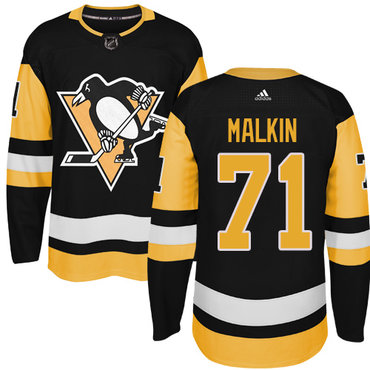 Adidas Penguins #71 Evgeni Malkin Black Alternate Authentic Stitched NHL Jersey