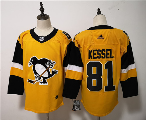 Adidas Penguins #81 Phil Kessel Yellow Alternate Stitched NHL Jersey