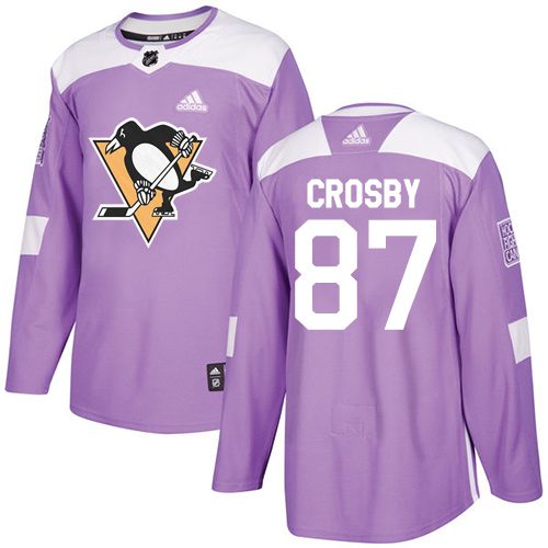 Adidas Penguins #87 Sidney Crosby Purple Authentic Fights Cancer Stitched NHL Jersey