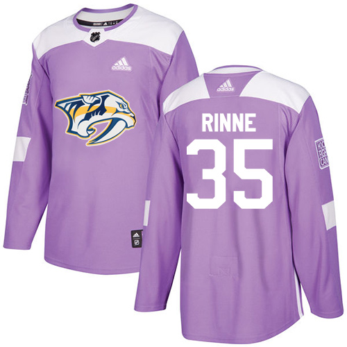 Adidas Predators #35 Pekka Rinne Purple Authentic Fights Cancer Stitched Youth NHL Jersey