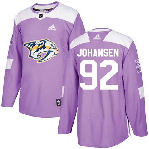 Adidas Predators #92 Ryan Johansen Purple Authentic Fights Cancer Stitched Youth NHL Jersey