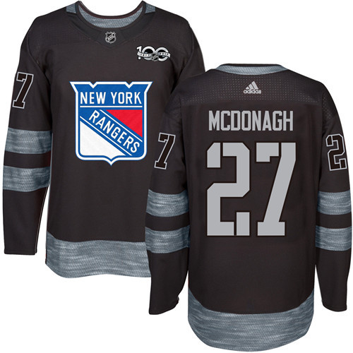 Adidas Rangers #27 Ryan McDonagh Black 1917-2017 100th Anniversary Stitched NHL Jersey