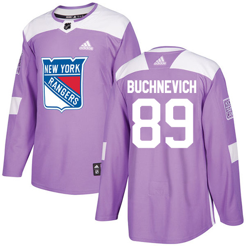 Adidas Rangers #89 Pavel Buchnevich Purple Authentic Fights Cancer Stitched Youth NHL Jersey
