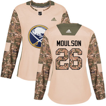 Adidas Sabres #26 Matt Moulson Camo Authentic 2017 Veterans Day Women's Stitched NHL Jersey