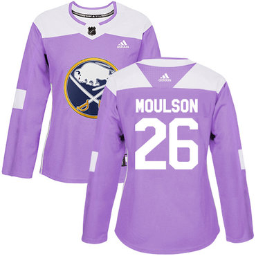 Adidas Sabres #26 Matt Moulson Purple Authentic Fights Cancer Women's Stitched NHL Jersey