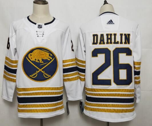 Adidas Sabres #26 Rasmus Dahlin 50th Anniversary Gold Edition White Adidas Jersey