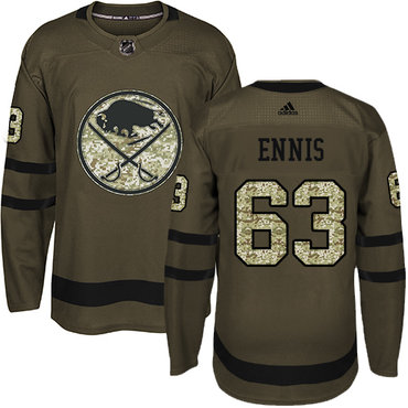 Adidas Sabres #63 Tyler Ennis Green Salute to Service Stitched NHL Jersey
