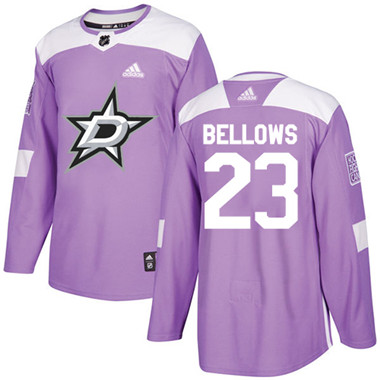 Adidas Stars #23 Brian Bellows Purple Authentic Fights Cancer Stitched NHL Jersey