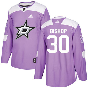 Adidas Stars #30 Ben Bishop Purple Authentic Fights Cancer Youth Stitched NHL Jersey