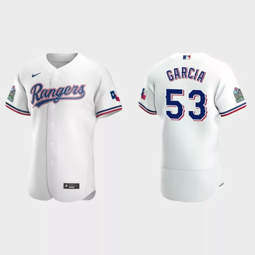 Adolis Garcia #53 Texas Rangers Authentic Home Jersey – White