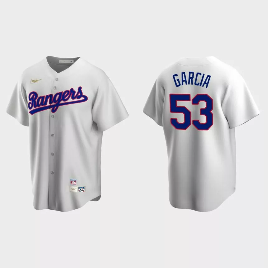Adolis Garcia #53 Texas Rangers Cooperstown Collection Home Jersey – White
