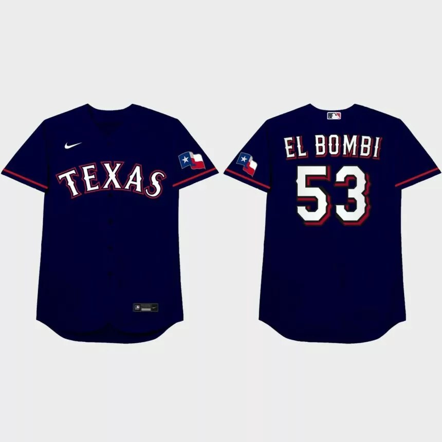 Adolis Garcia 2021 Players’ Weekend El Bombi Nickname Jersey – Blue