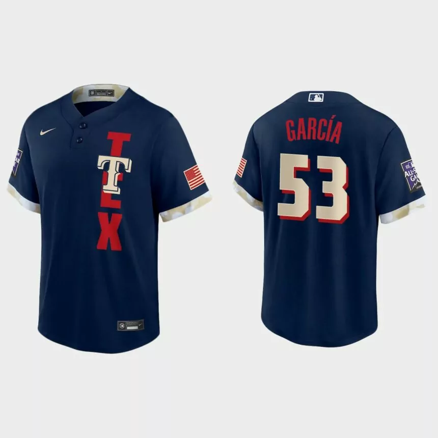 Adolis Garcia Texas Rangers 2021 MLB All-Star Game Replica Jersey – Navy