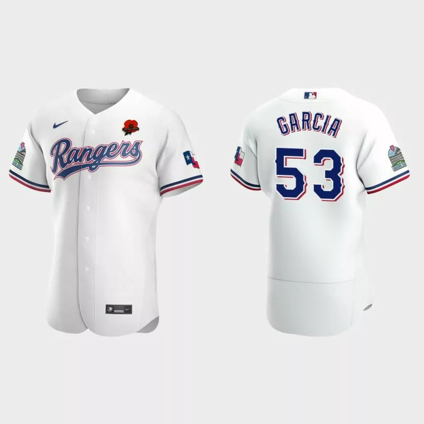 Adolis Garcia Texas Rangers 2021 Memorial Day Authentic Jersey – White
