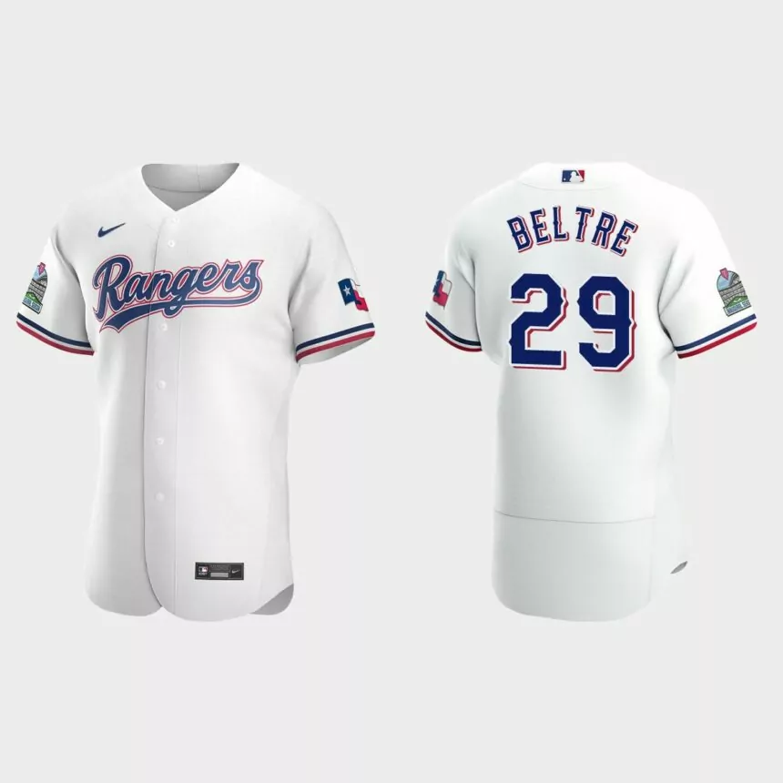 Adrian Beltre #29 Texas Rangers White Authentic 2020 Home Jersey