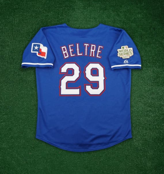Adrian Beltre 2011 Texas Rangers  World Series Men's Alt Blue Jersey