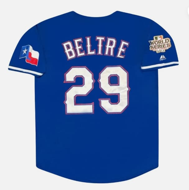 Adrian Beltre 2011 Texas Rangers World Series Alt Blue Jersey