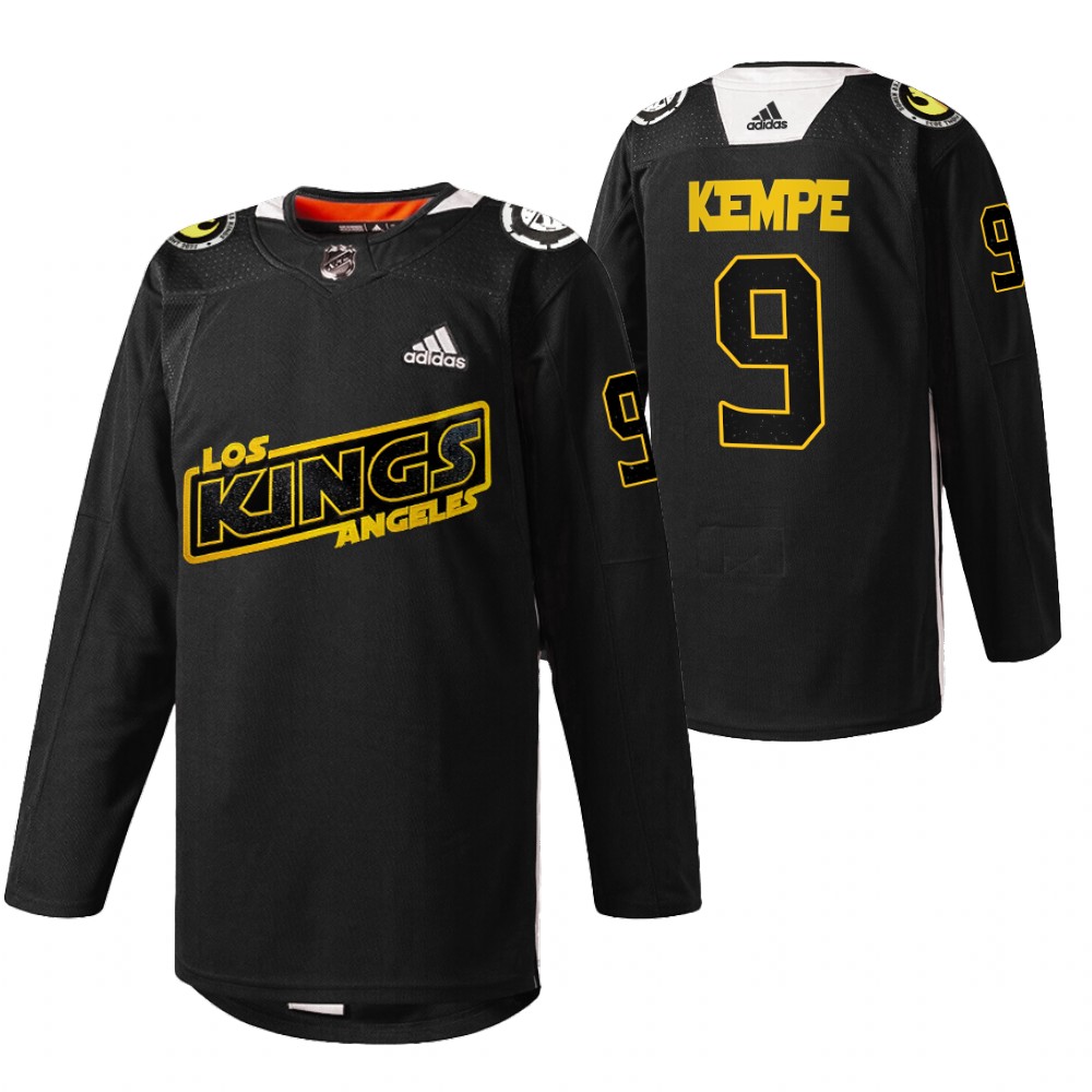 Adrian Kempe Kings Star Wars Night Jersey Black Warmup