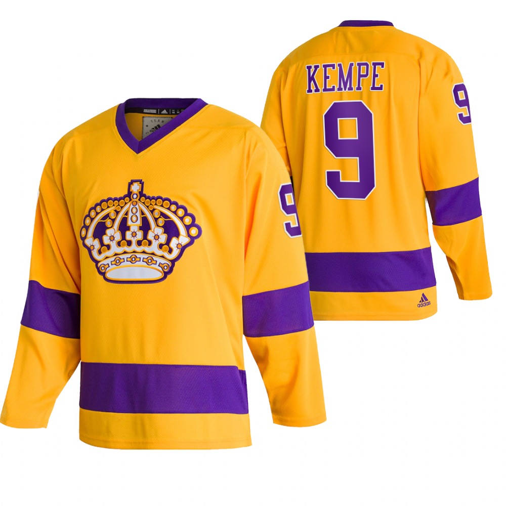 Adrian Kempe Kings Team Classics Gold Throwback Jersey