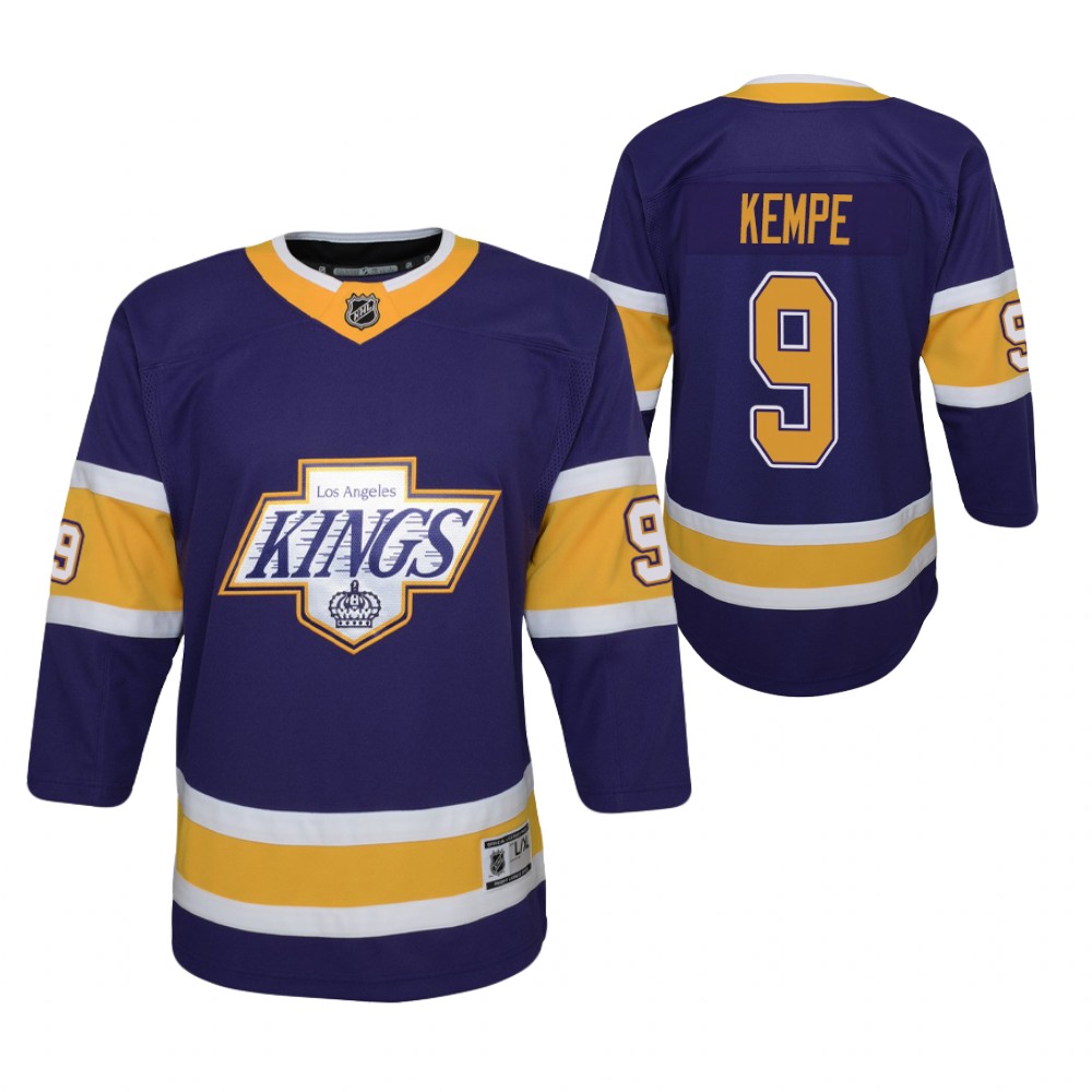 Adrian Kempe Los Angeles Kings 2021 Reverse Retro Purple Youth Jersey Replica
