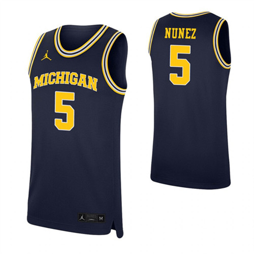 Adrien Nunez Jersey Navy Michigan Wolverines Replica