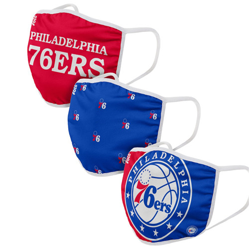 Adult 76ers Face Covering 3-Pack