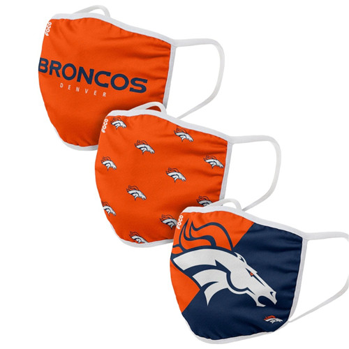 Adult Broncos Face Covering 3-Pack