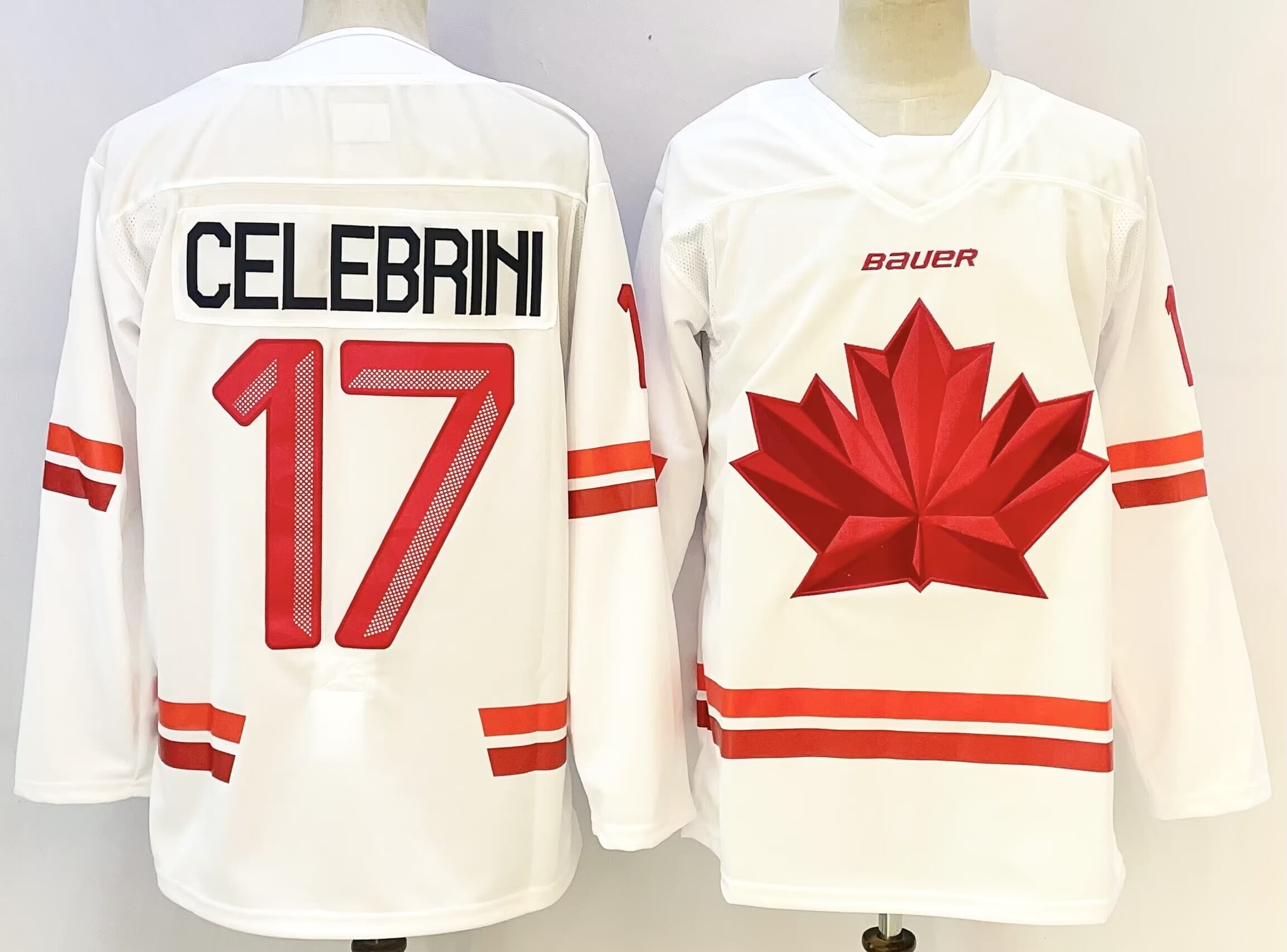 Adult Celebrini Team Canada Olympic 2026 Bauer Home Red Replica Jersey