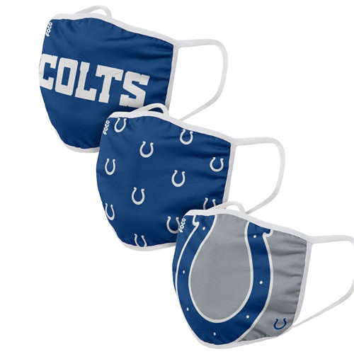 Adult Colts Face Covering 3-Pack