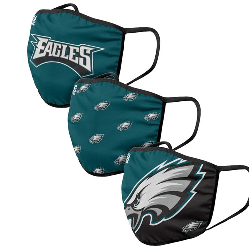 Adult Eagles Face Covering 3-Pack