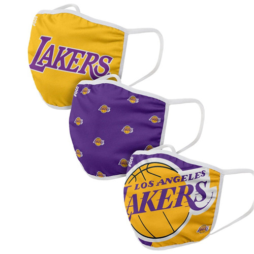 Adult Lakers Face Covering 3-Pack