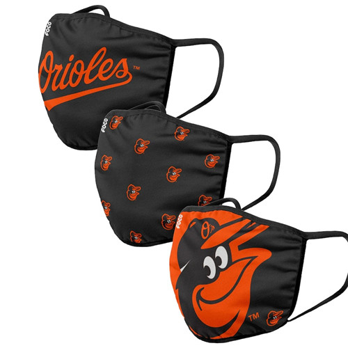 Adult Orioles Face Covering 3-Pack