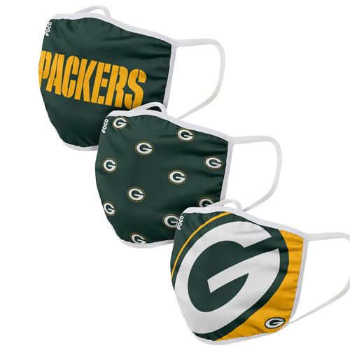 Adult Packers Face Covering 3-Pack
