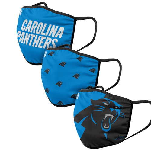 Adult Panthers Face Covering 3-Pack