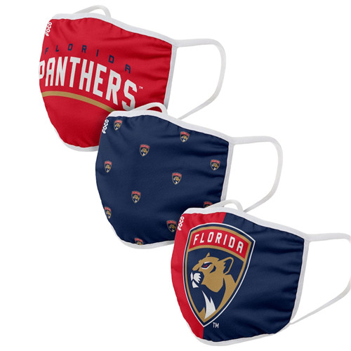 Adult Panthers Face Covering 3-Pack