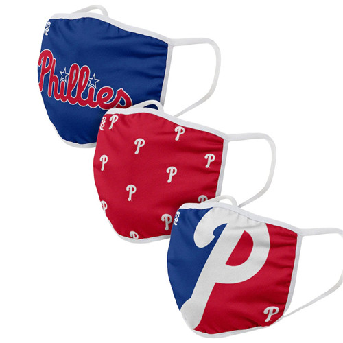 Adult Phillies Face Covering 3-Pack