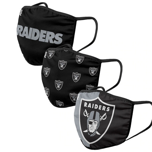 Adult Raiders Face Covering 3-Pack