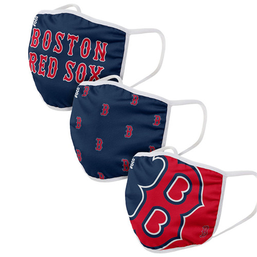 Adult Red Sox Face Covering 3-Pack