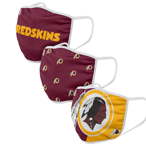 Adult Redskins Face Covering 3-Pack