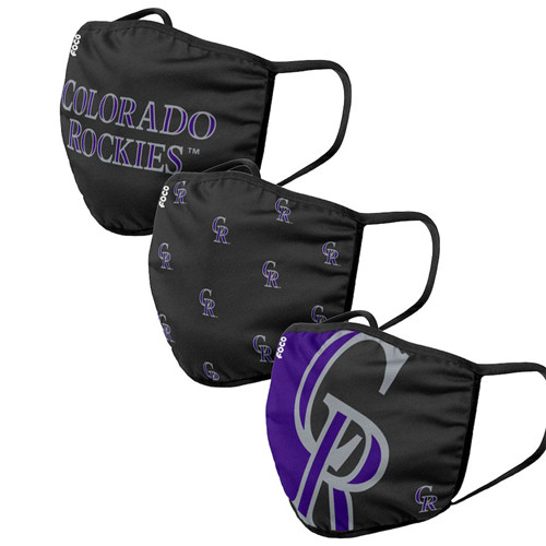 Adult Rockies Face Covering 3-Pack