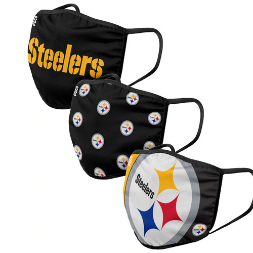 Adult Steelers Face Covering 3-Pack
