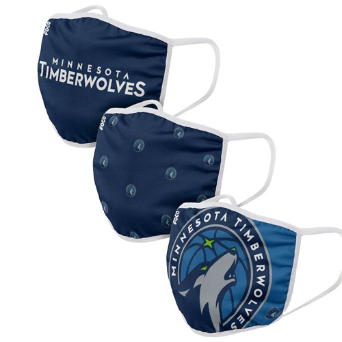 Adult Timberwolves Face Covering 3-Pack