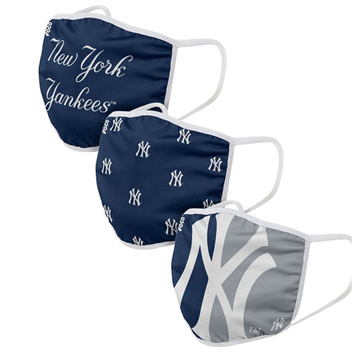 Adult Yankees Face Covering 3-Pack